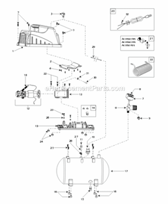 Page A Diagram and Parts List for FP209499AV 2010 Campbell Hausfeld Compressor